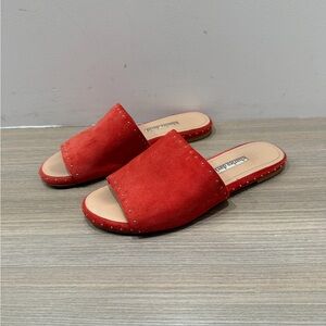 Red Slide Sandals